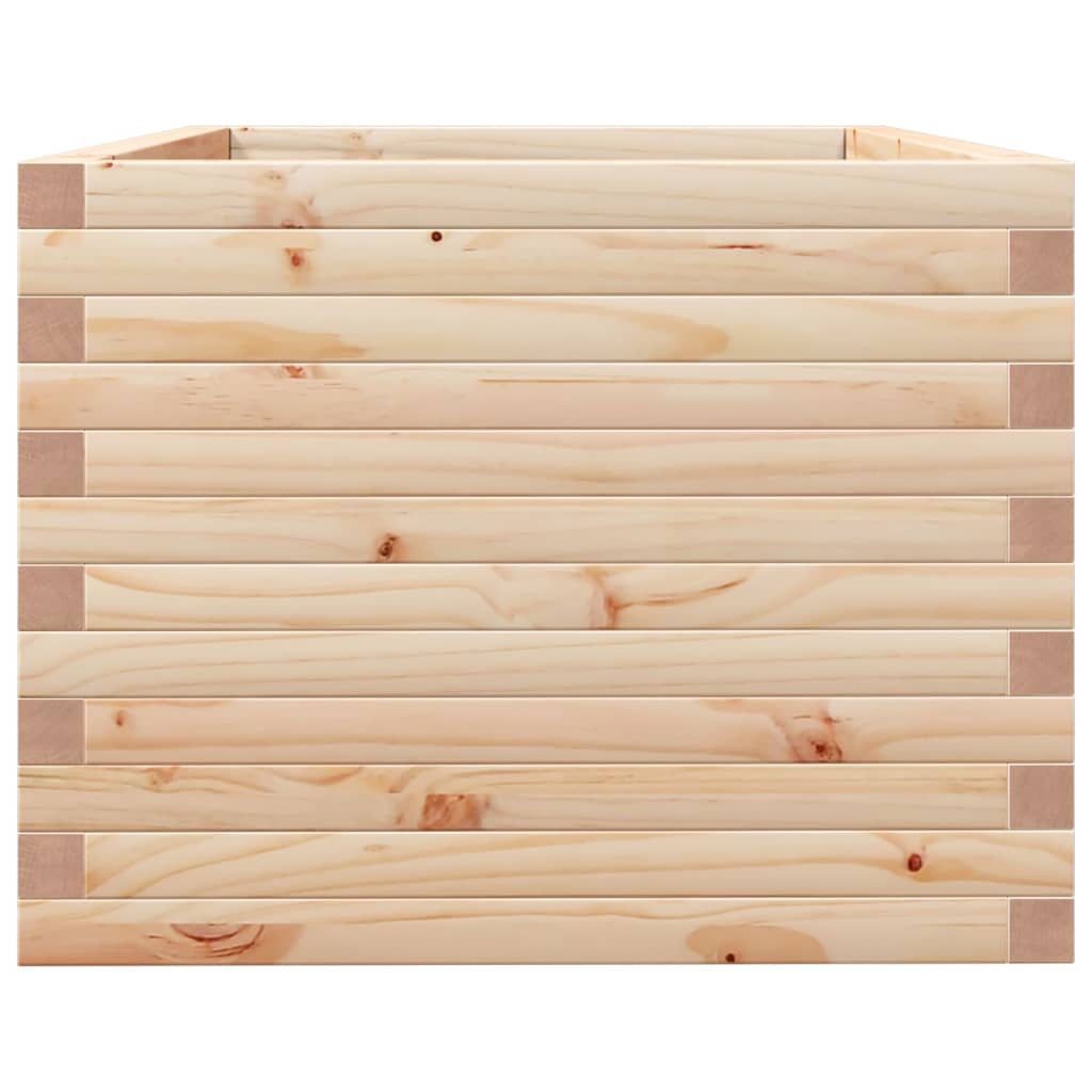 Garden Planter 50x50x45.5 cm Solid Wood Pine Open Bottom Natural Pine 90 cm 60 cm