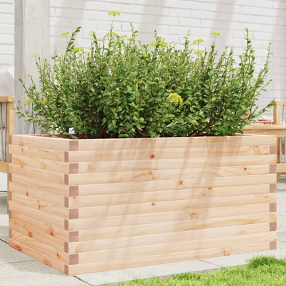 Garden Planter 50x50x45.5 cm Solid Wood Pine Open Bottom Natural Pine 90 cm 60 cm