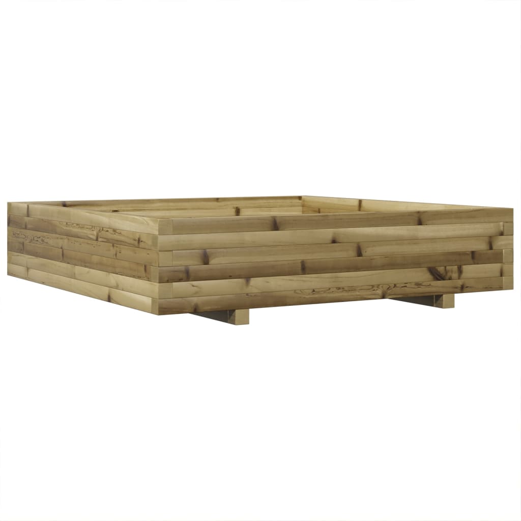 Garden Planter 40x40x26.5 cm Impregnated Wood Pine with Legs Natural Impregnated 110 cm 110 cm