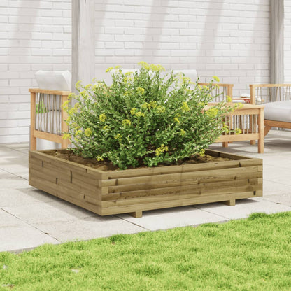 Garden Planter 40x40x26.5 cm Impregnated Wood Pine with Legs Natural Impregnated 110 cm 110 cm