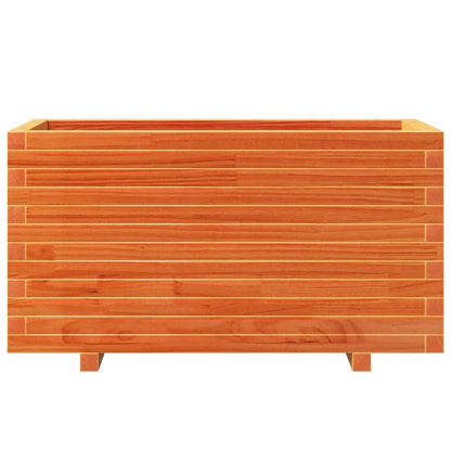 Garden Planter 70x40x49.5 cm Solid Wood Pine with Legs Wax brown 90 cm