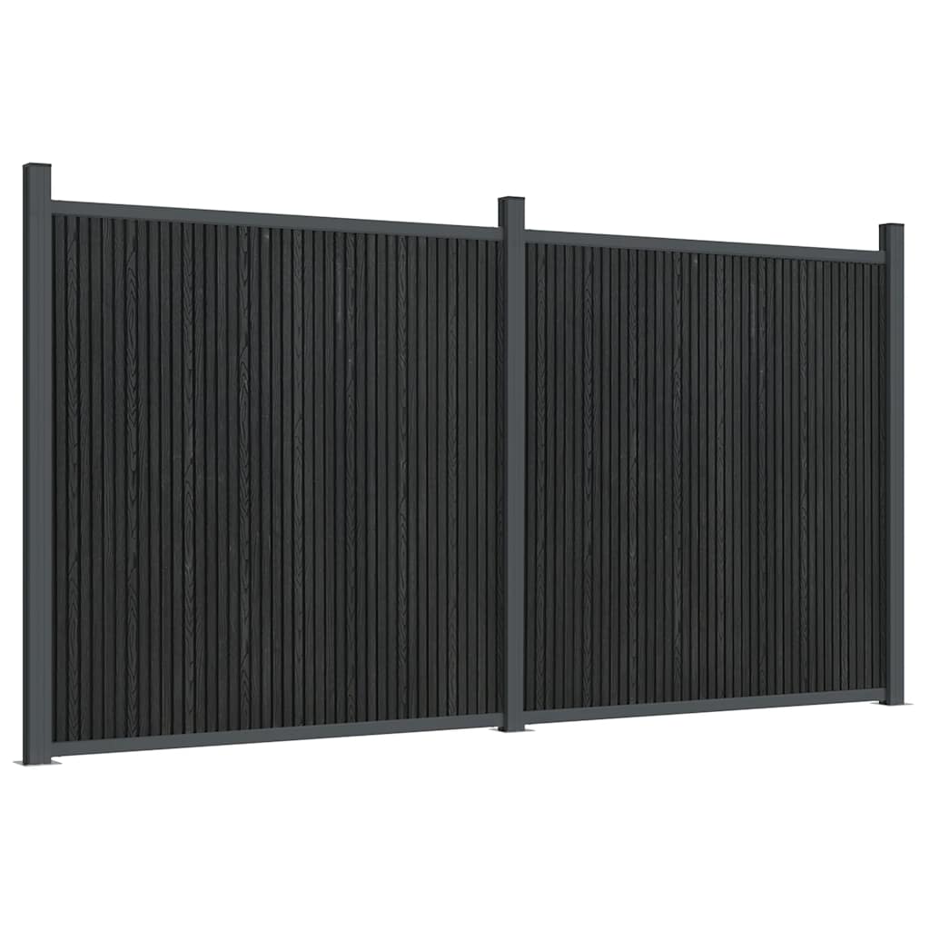 Fence Panel WPC Grey 353 x 186 cm