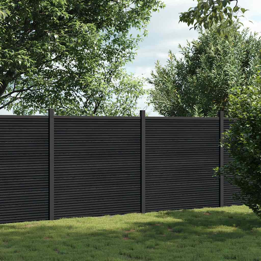 Fence Panel WPC Grey 353 x 186 cm