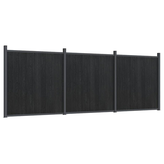 vidaXL Fence Panel Grey 526x186 cm WPC 2