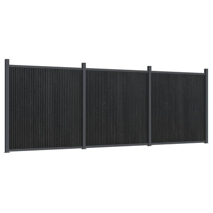 Fence Panel WPC Grey 526 x 186 cm