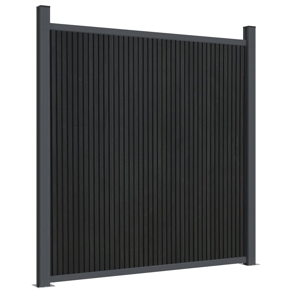 vidaXL Fence Panel Grey 526x186 cm WPC 4