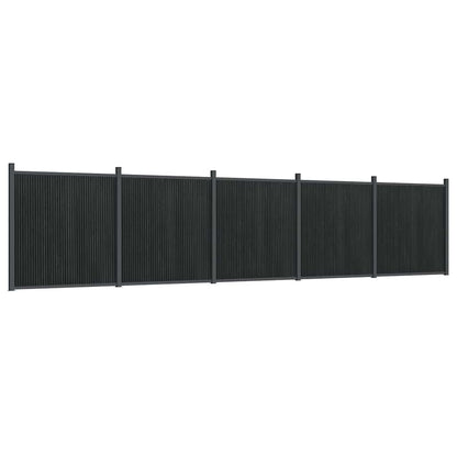 Fence Panel WPC Grey 872 x 186 cm