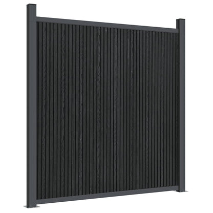 vidaXL Fence Panel Grey 1391x186 cm WPC 6
