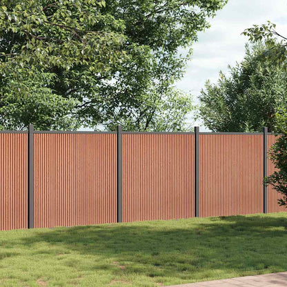 Fence Panel WPC Brown 526 x 186 cm