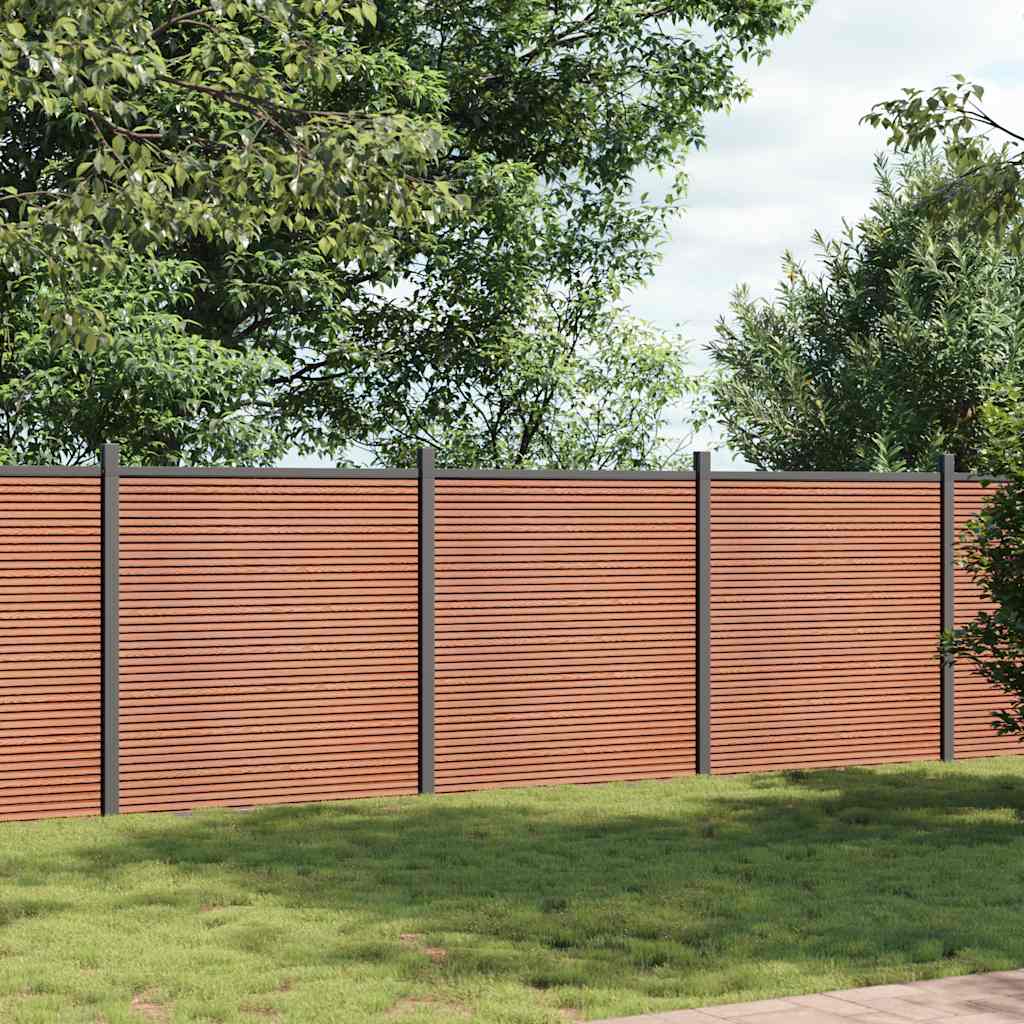 vidaXL Fence Panel Brown 526x186 cm WPC 1