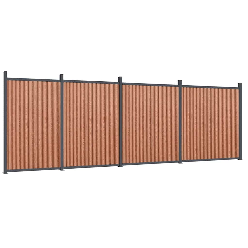vidaXL Fence Panel Brown 699x186 cm WPC 2