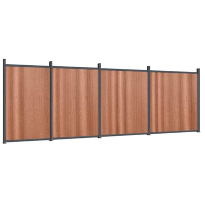 Fence Panel WPC Brown 699 x 186 cm