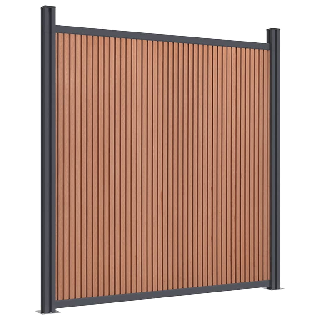 vidaXL Fence Panel Brown 699x186 cm WPC 4