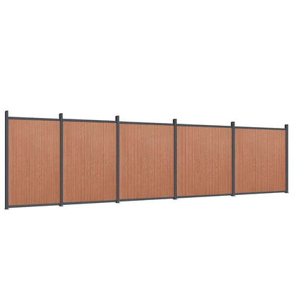 Fence Panel WPC Brown 872 x 186 cm