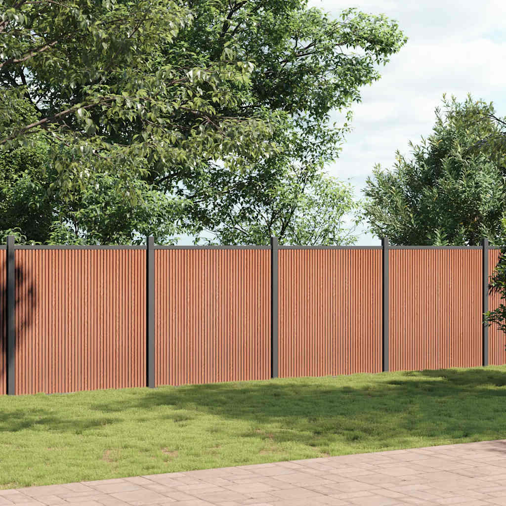 vidaXL Fence Panel Brown 872x186 cm WPC 3