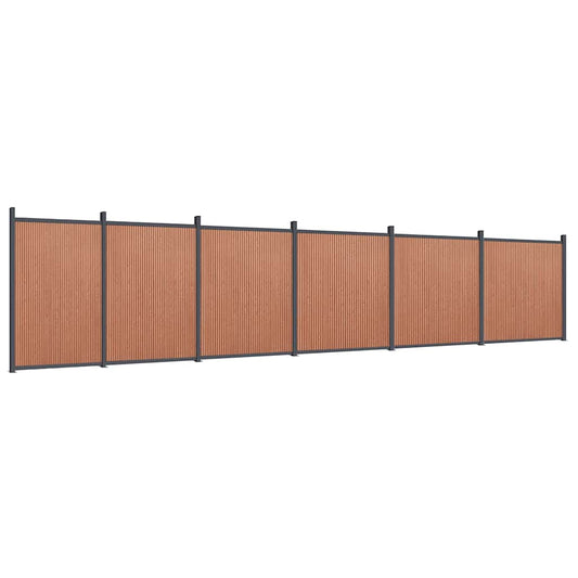 vidaXL Fence Panel Brown 1045x186 cm WPC 2