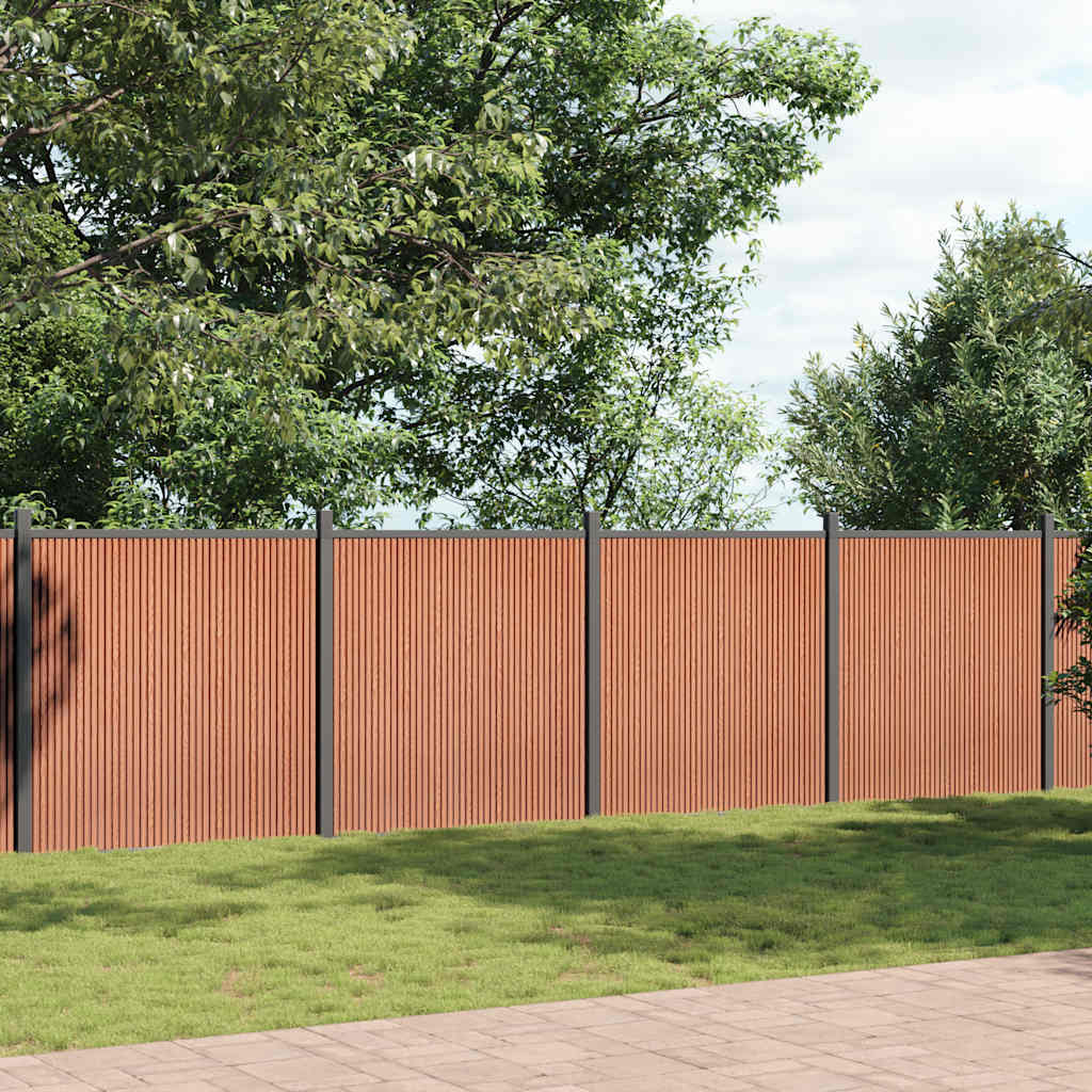 vidaXL Fence Panel Brown 1045x186 cm WPC 3