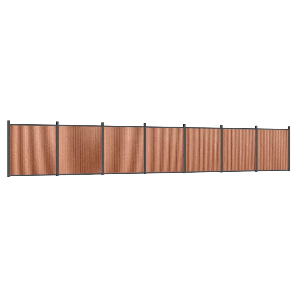 vidaXL Fence Panel Brown 1218x186 cm WPC 2