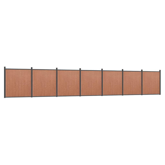 vidaXL Fence Panel Brown 1218x186 cm WPC 2