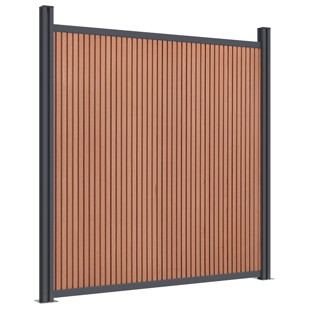vidaXL Fence Panel Brown 1218x186 cm WPC 4