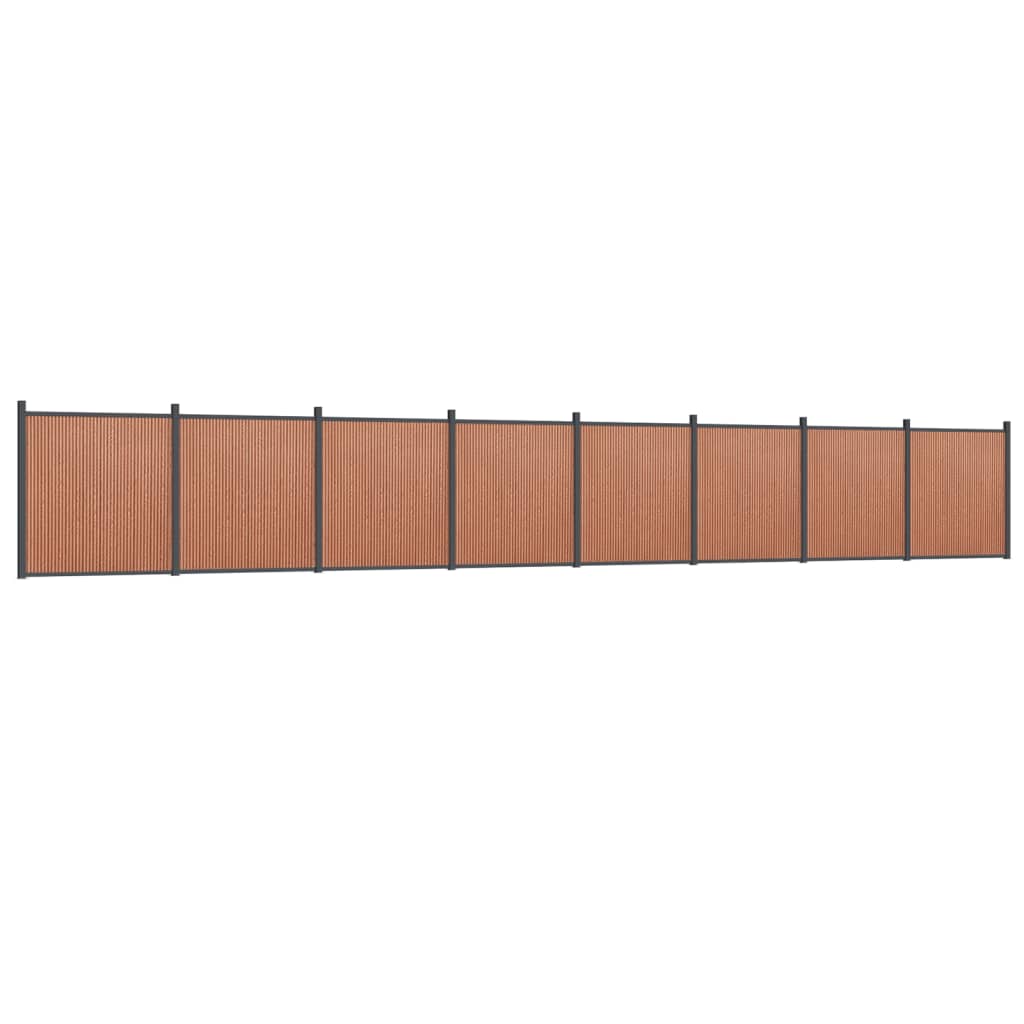 vidaXL Fence Panel Brown 1391x186 cm WPC 2