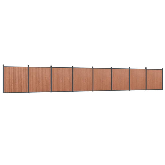 vidaXL Fence Panel Brown 1391x186 cm WPC 2