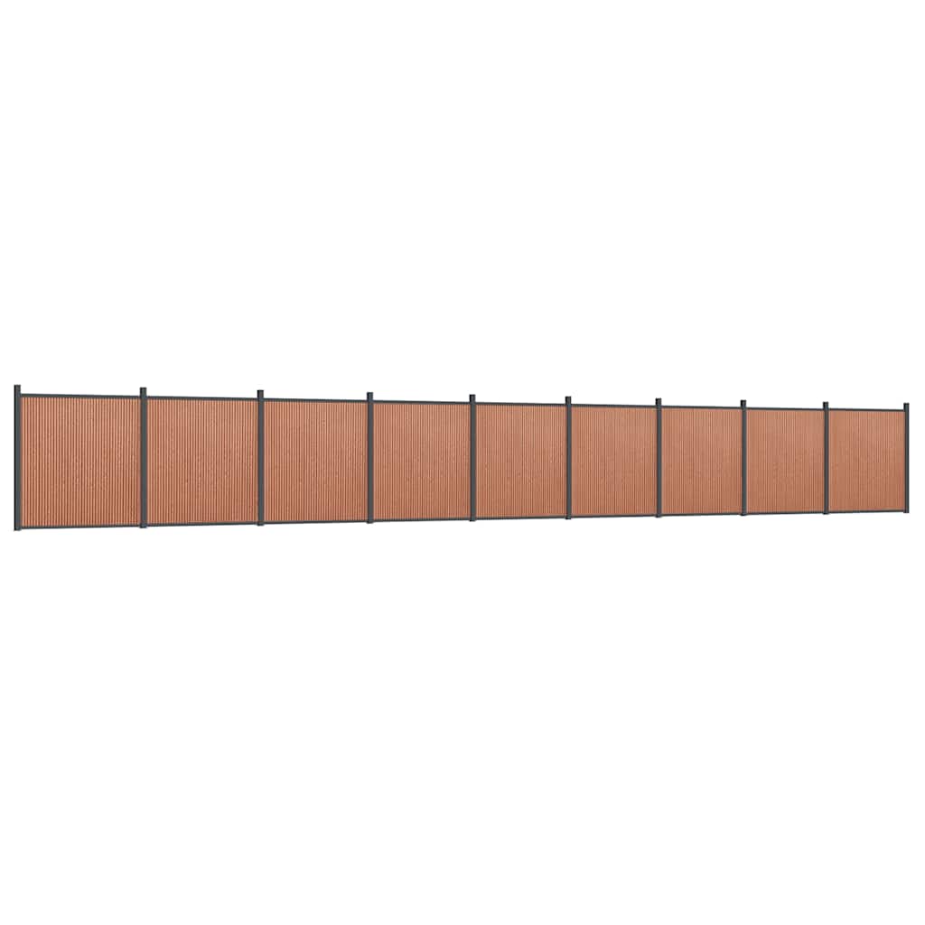 vidaXL Fence Panel Brown 1564x186 cm WPC 2