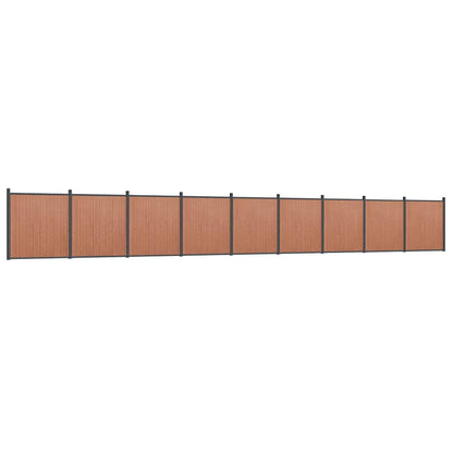Fence Panel WPC Brown 1564 x 186 cm