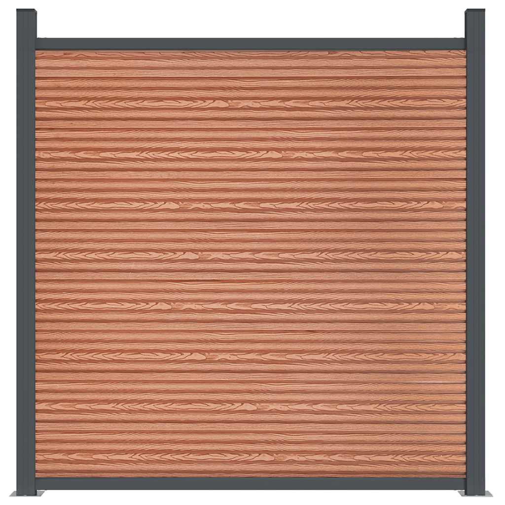 vidaXL Fence Panel Brown 1564x186 cm WPC 5