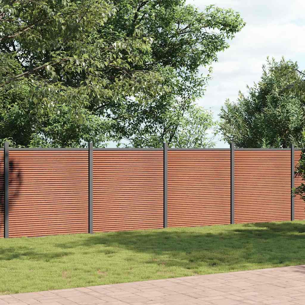 vidaXL Fence Panel Brown 1564x186 cm WPC 1