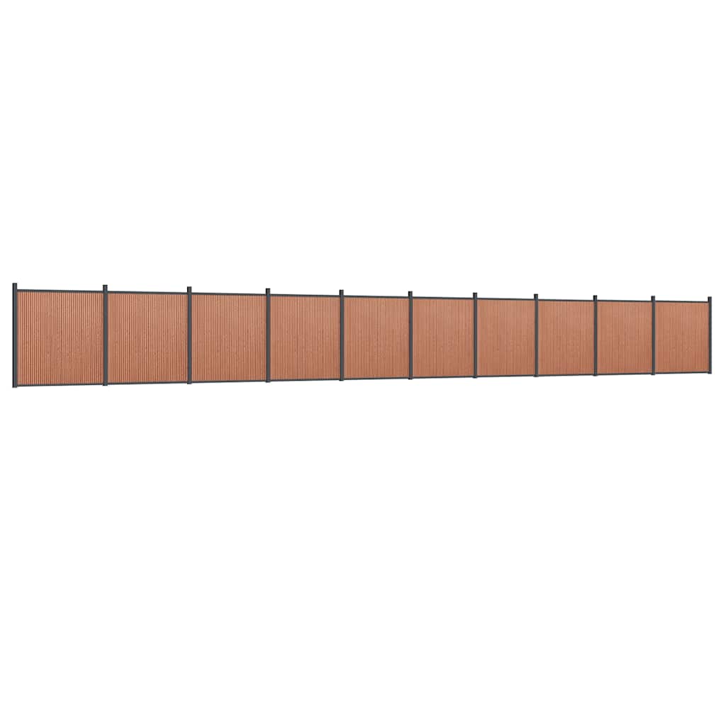 vidaXL Fence Panel Brown 1737x186 cm WPC 2