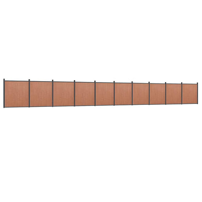 Fence Panel WPC Brown 1737 x 186 cm