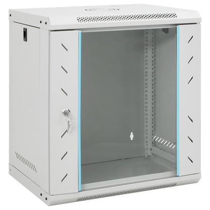 Network Cabinet with Storage Steel Grey 53 cm 60 cm 40 cm