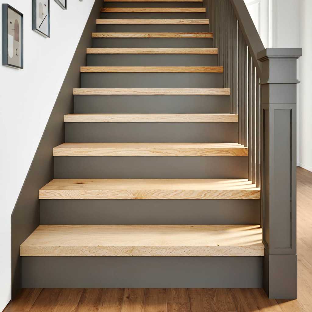 vidaXL Stair Treads 12 pcs Untreated 100x30x2 cm Solid Wood Oak 1