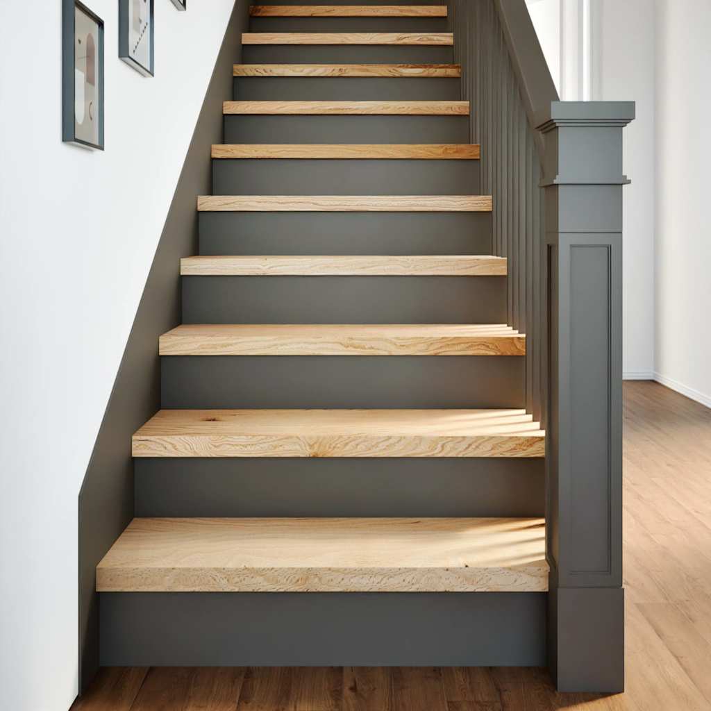 vidaXL Stair Treads 16 pcs Untreated 80x25x2 cm Solid Wood Oak 1