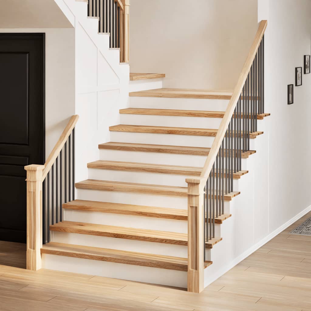 vidaXL Stair Treads 16 pcs Untreated 110x25x2 cm Solid Wood Oak 1