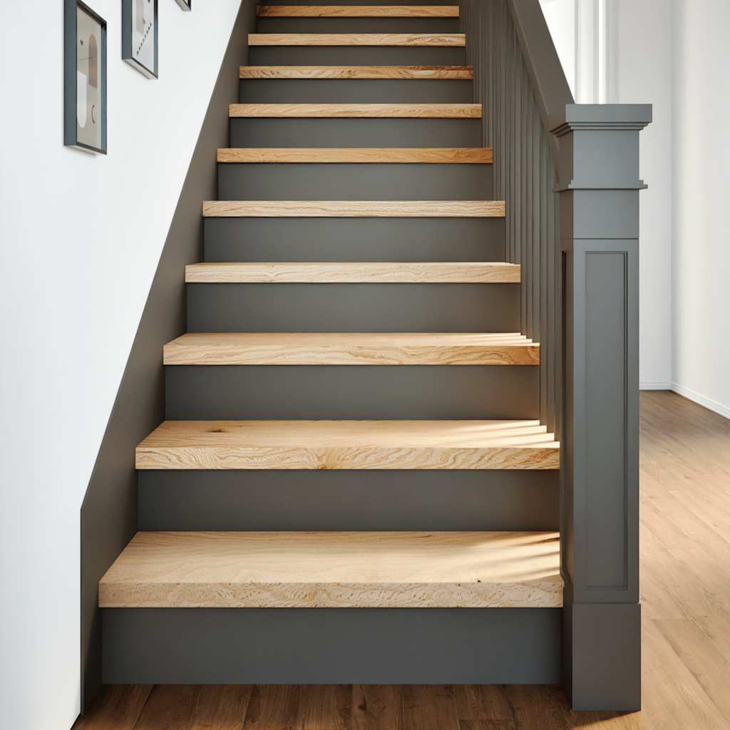 vidaXL Stair Treads 16 pcs Untreated 80x30x2 cm Solid Wood Oak 1