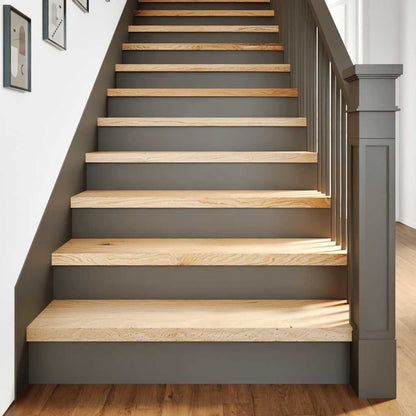 vidaXL Stair Treads 20 pcs Untreated 100x25x2 cm Solid Wood Oak 1