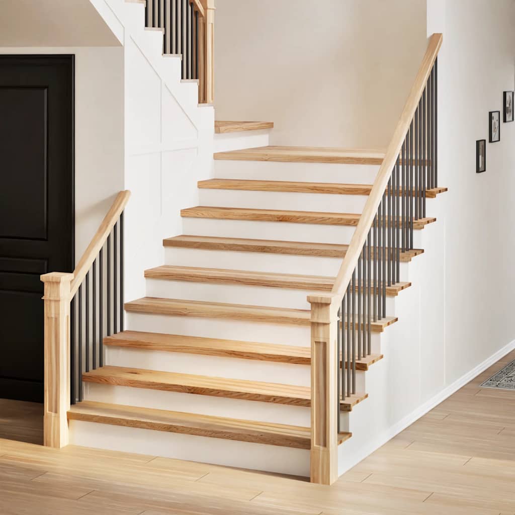 vidaXL Stair Treads 20 pcs Untreated 110x25x2 cm Solid Wood Oak 1