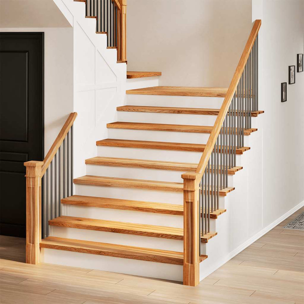 vidaXL Stair Treads 8 pcs Light Brown 120x30x2 cm Solid Wood Oak