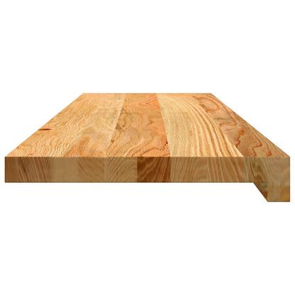 vidaXL Stair Treads 12 pcs Light Brown 80x30x2 cm Solid Wood Oak 6