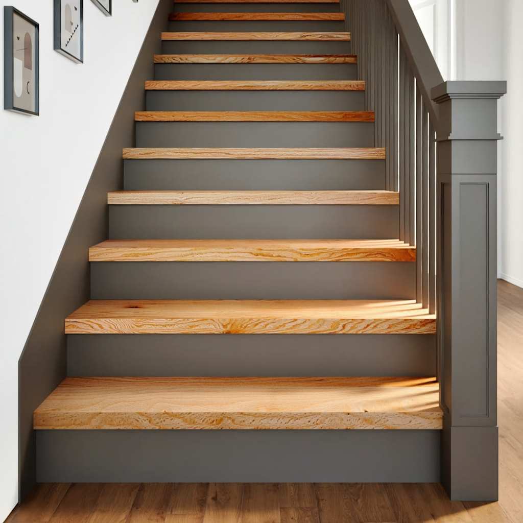 vidaXL Stair Treads 16 pcs Light Brown 90x25x2 cm Solid Wood Oak 2