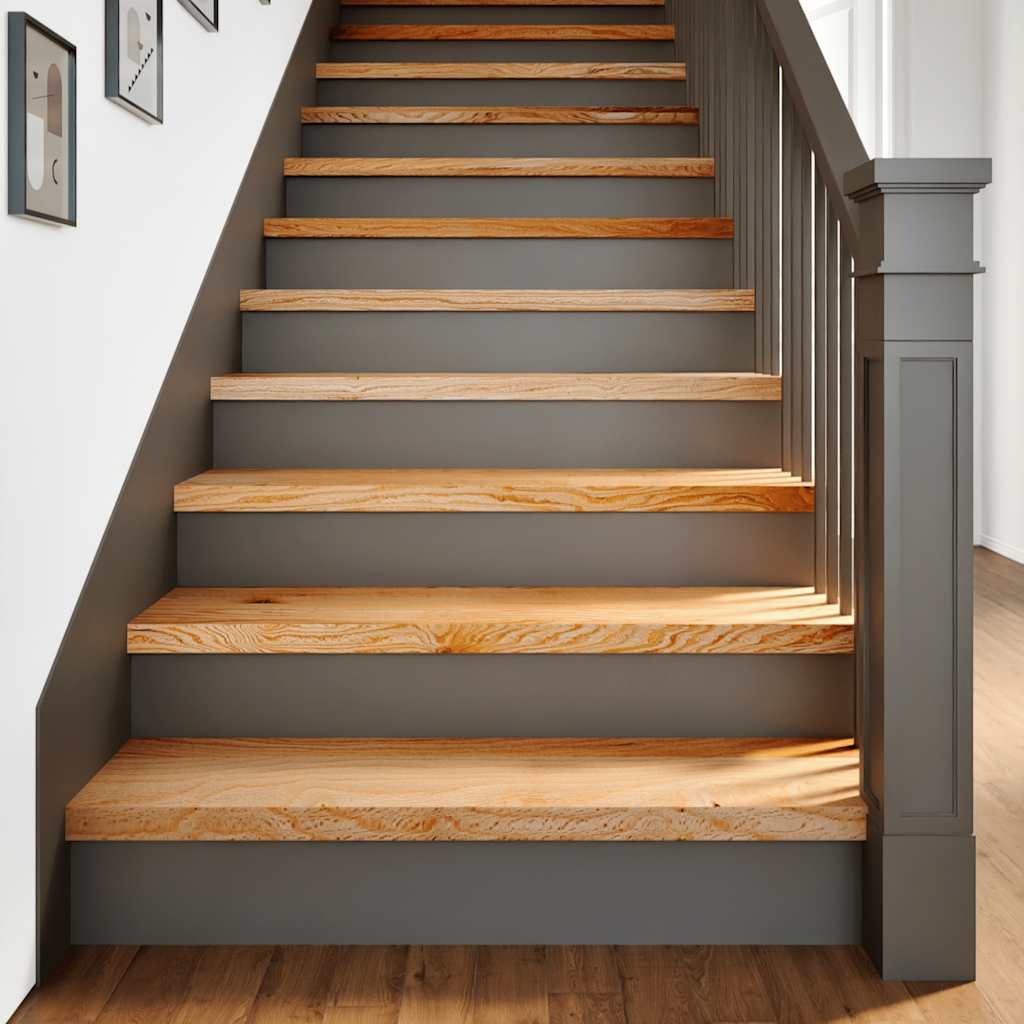 vidaXL Stair Treads 20 pcs Light Brown 90x25x2 cm Solid Wood Oak 1
