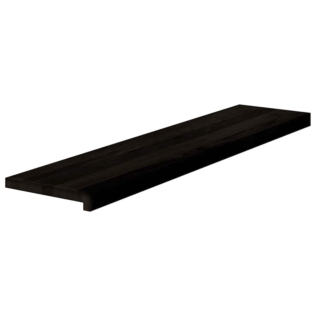 vidaXL Stair Treads 12 pcs Brown Black 110x25x2 cm Solid Wood Oak 3