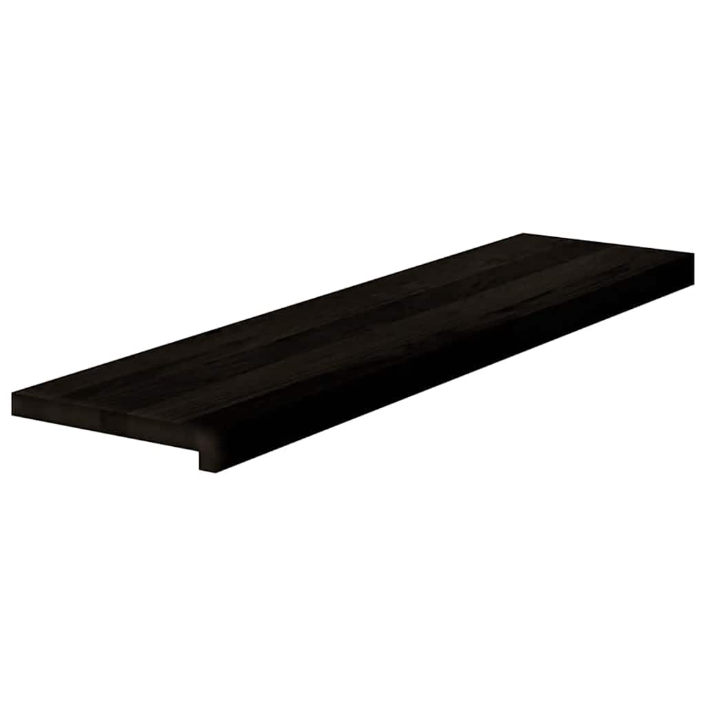 vidaXL Stair Treads 12 pcs Brown Black 100x30x2 cm Solid Wood Oak 3