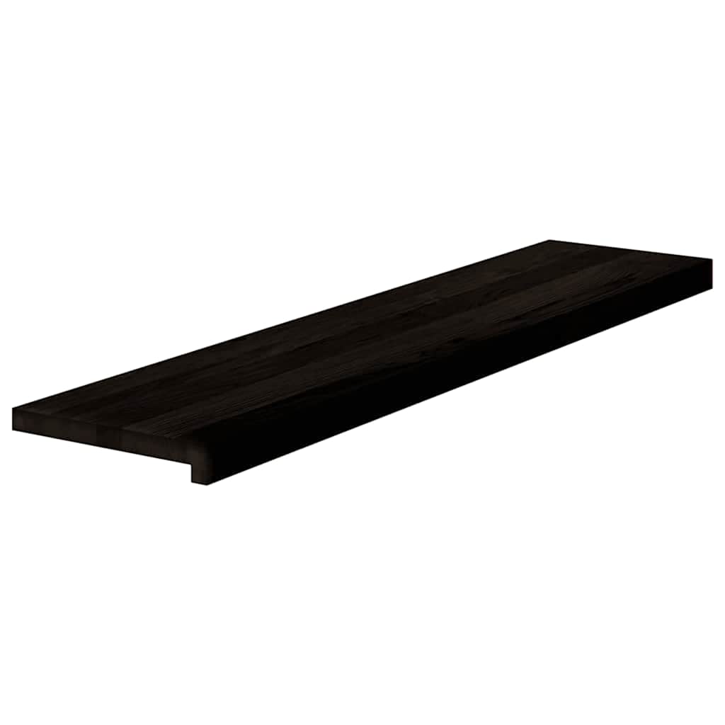 vidaXL Stair Treads 12 pcs Brown Black 110x30x2 cm Solid Wood Oak 3