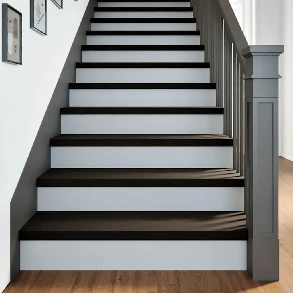 vidaXL Stair Treads 16 pcs Dark Brown 90x25x2 cm Solid Wood Oak 1
