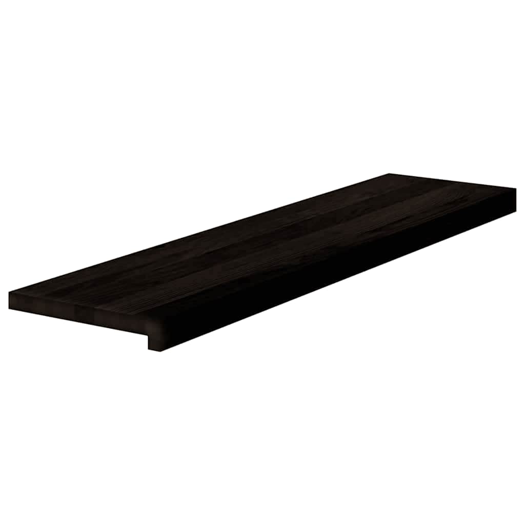 vidaXL Stair Treads 16 pcs Brown Black 100x25x2 cm Solid Wood Oak 3