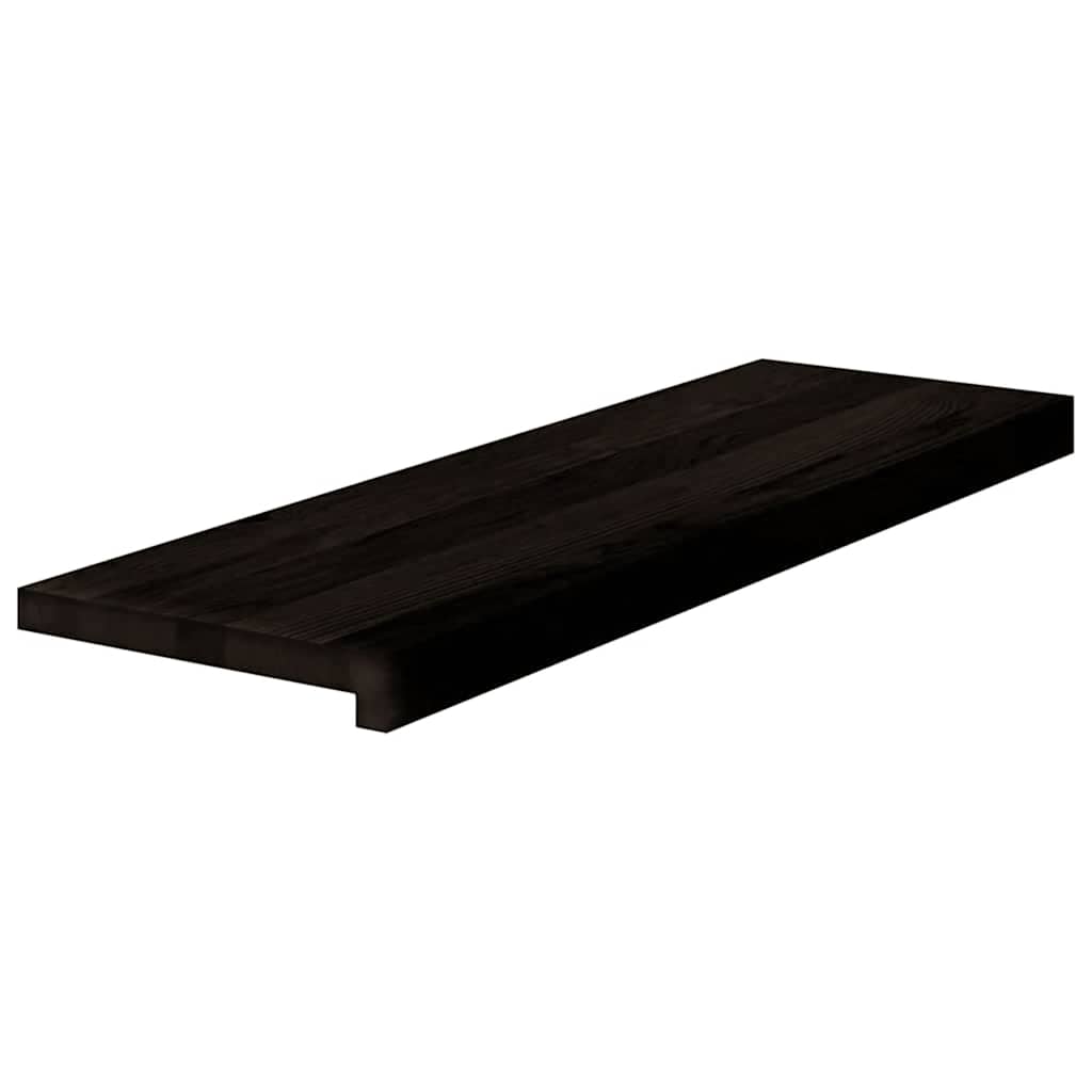 vidaXL Stair Treads 16 pcs Brown Black 80x30x2 cm Solid Wood Oak 3