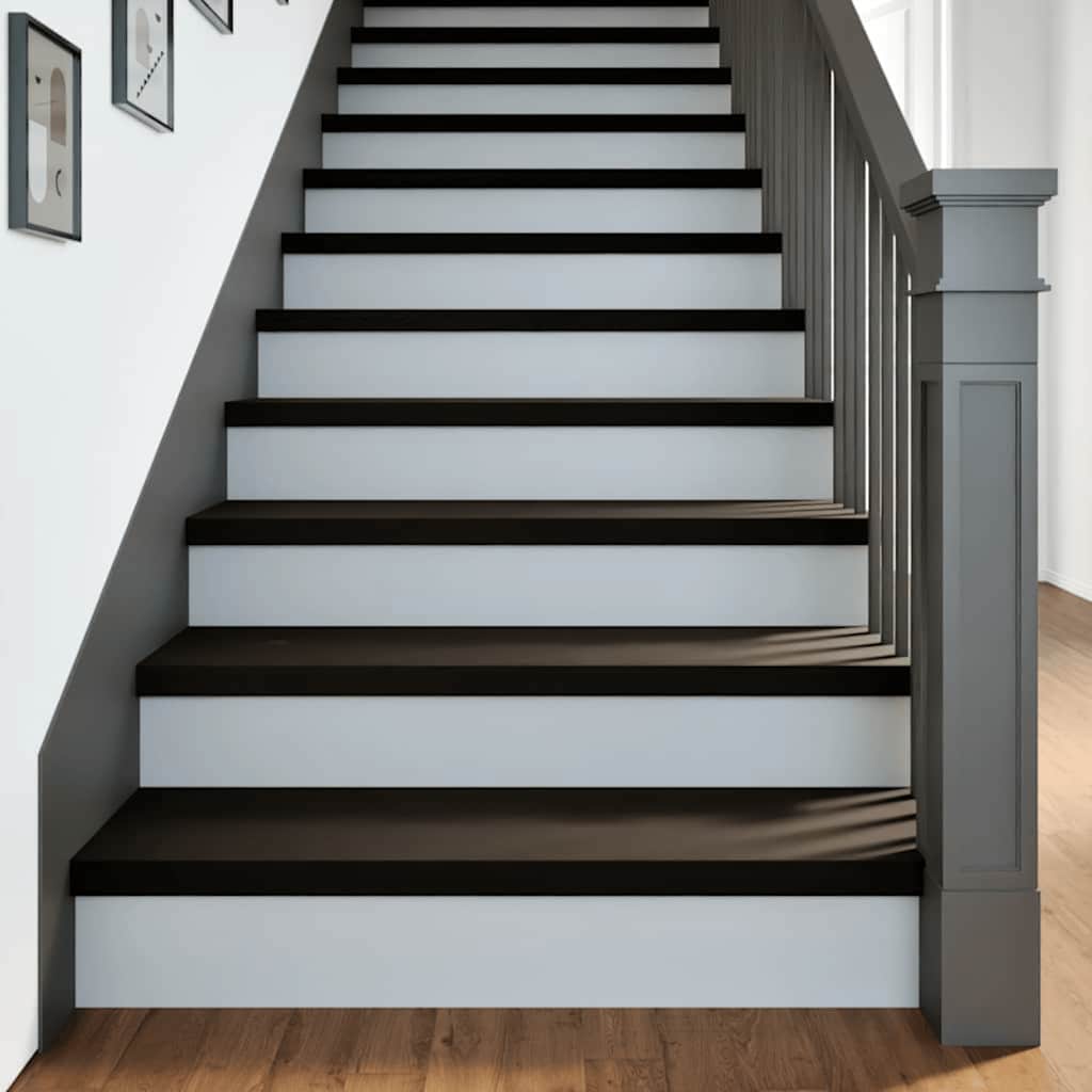 vidaXL Stair Treads 16 pcs Dark Brown 100x30x2 cm Solid Wood Oak 1